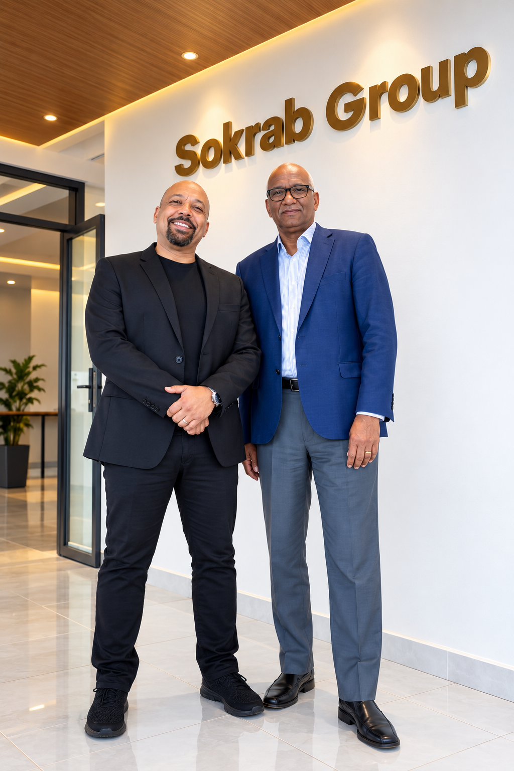 Mr Mansoor Sokrab President of the Sokrab Newtwork (right) with Mr Deeb managing director for Sokrab UK (left)